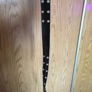 Black patent leather bent